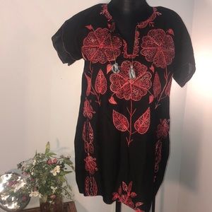 Vintage top with hand stitched details